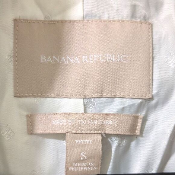 Banana Republic Grey Melange Wool Blend Petite Trench Coat w/Belt Women's S - Picture 7 of 10